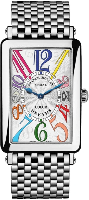 Franck Muller,Color Dreams 25.95x44.45mm,25.95x44.45mm,Stainless Steel,Silver,Quartz,In-house Caliber,Sapphire,Crystal Glass,952 QZ COL DRM O AC
