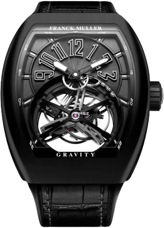 Franck Muller,Gravity 45x53.70mm,45x53.70mm,Titanium,Black,Handwound,Tourbillon,120hours,V 45 T GR CS NR BR TT TT