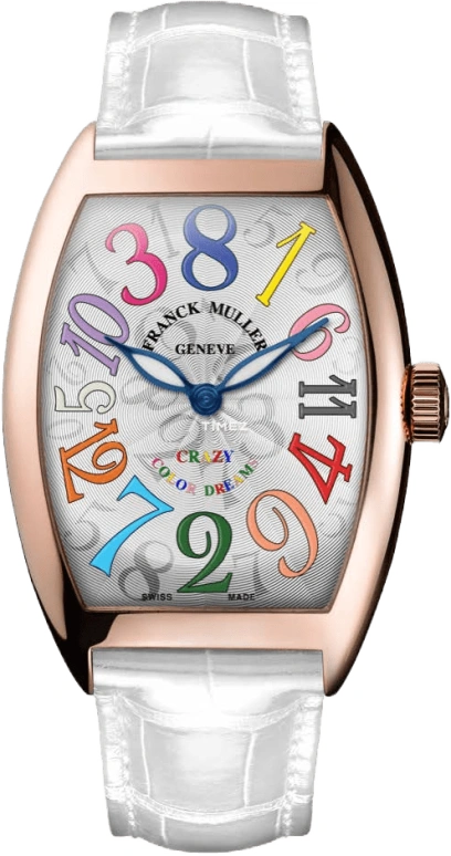 Franck Muller,Crazy Hours 35.30x48.70mm,35.30x48.70mm,Rose Gold,Silver,Automatic,42hours,In-house Caliber,7851 CH COL DRM 5N