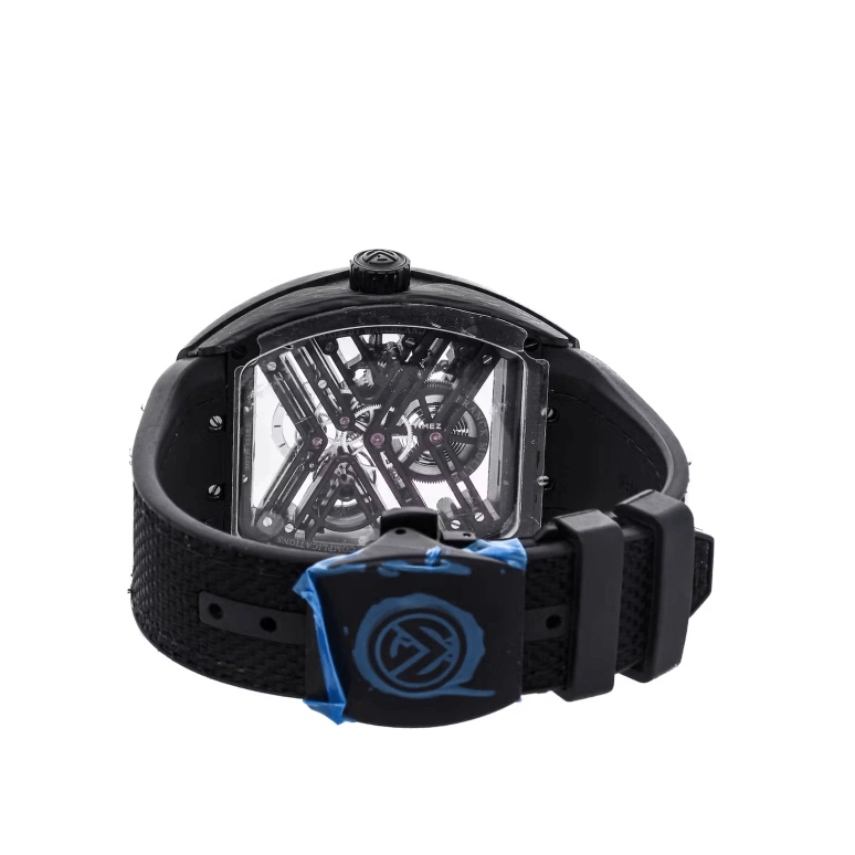 Franck Muller,MEN'S 44x53.70mm,44x53.70mm,Carbon,Skeleton,Automatic,Sapphire,Crystal Glass,Tonneau,V 45 S6 SQT CARBONE NR