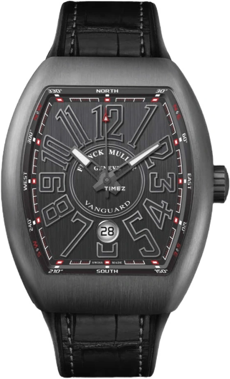 Franck Muller,VANGUARD 41x49.95mm,41x49.95mm,Titanium,Black,Automatic,Day,42hours,V 41 SC DT BR NR TT
