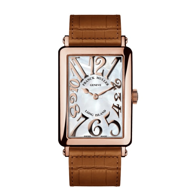 Franck Muller,LONG ISLAND 25.95x44.45mm,25.95x44.45mm,Rose Gold,Silver White,White,Quartz,In-house Caliber,Sapphire,Crystal Glass,952 QZ REL MOP 5N