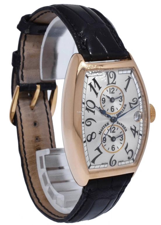 Franck Muller,Master Banker 32x45mm,32x45mm,Rose Gold,Silver,White,Automatic,Day,Dule Time,5850M MB