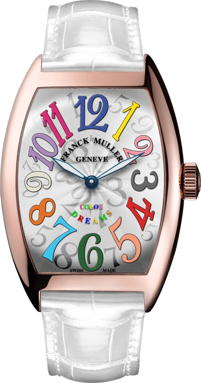 Franck Muller,Color Dreams 29x39mm,29x39mm,Rose Gold,Silver,Quartz,In-house Caliber,Sapphire,Crystal Glass,7502 QZ COL DRM 5N