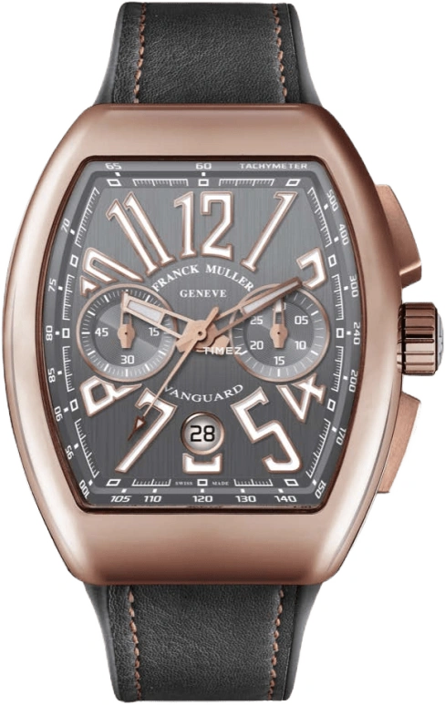 Franck Muller,VANGUARD 45x53.70mm,45x53.70mm,Rose Gold,Black,Automatic,Chronograph,Big Date,V 45 CC DT TT 5N