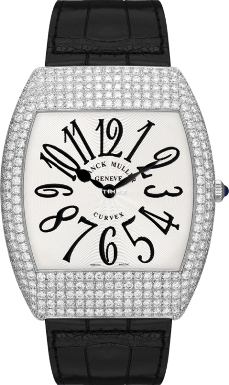 Franck Muller,LADIES' 42x50mm,42x50mm,White Gold,White,Sapphire,Crystal Glass,Setting,Diamonds,2867 QZ A D