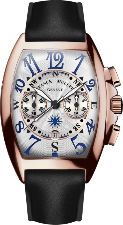 Franck Muller,Mariner 39.50x55.40mm,39.50x55.40mm,Rose Gold,Black,White,Sapphire,Crystal Glass,8080 CC AT MAR