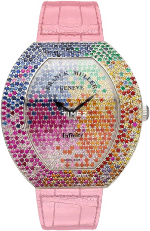 Franck Muller,Infinity 40x43mm,40x43mm,White Gold,Sapphire,Crystal Glass,Setting,Diamonds,3540 QZ 4 SAI D CD