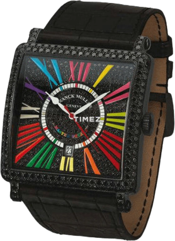 Franck Muller,Color Dreams 36.50x36.50mm,36.50x36.50mm,White Gold,Black,Automatic,42hours,In-house Caliber,6000 K SC DT NR COL DRM R D CD