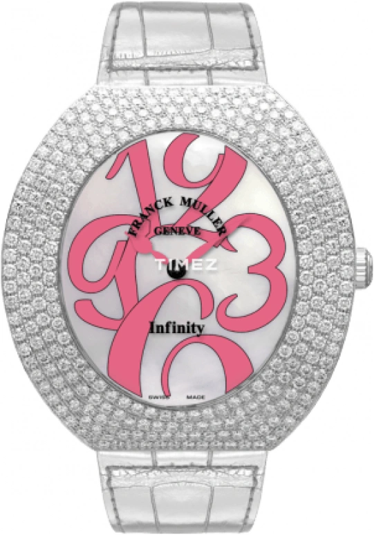 Franck Muller,Infinity 50x53mm,50x53mm,White Gold,White,Sapphire,Crystal Glass,Setting,Diamonds,Mother of Pearl,3650 QZ A D