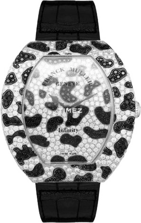 Franck Muller,Infinity 40x43mm,40x43mm,White Gold,Sapphire,Crystal Glass,Setting,Diamonds,3540 QZ PAN D CD