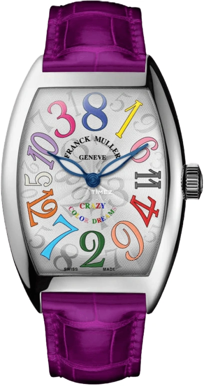 Franck Muller,Crazy Hours 39.60x55.40mm,39.60x55.40mm,Stainless Steel,Silver,Automatic,Jumping Minutes,Jumping Hours,8880 CH COL DRM AC