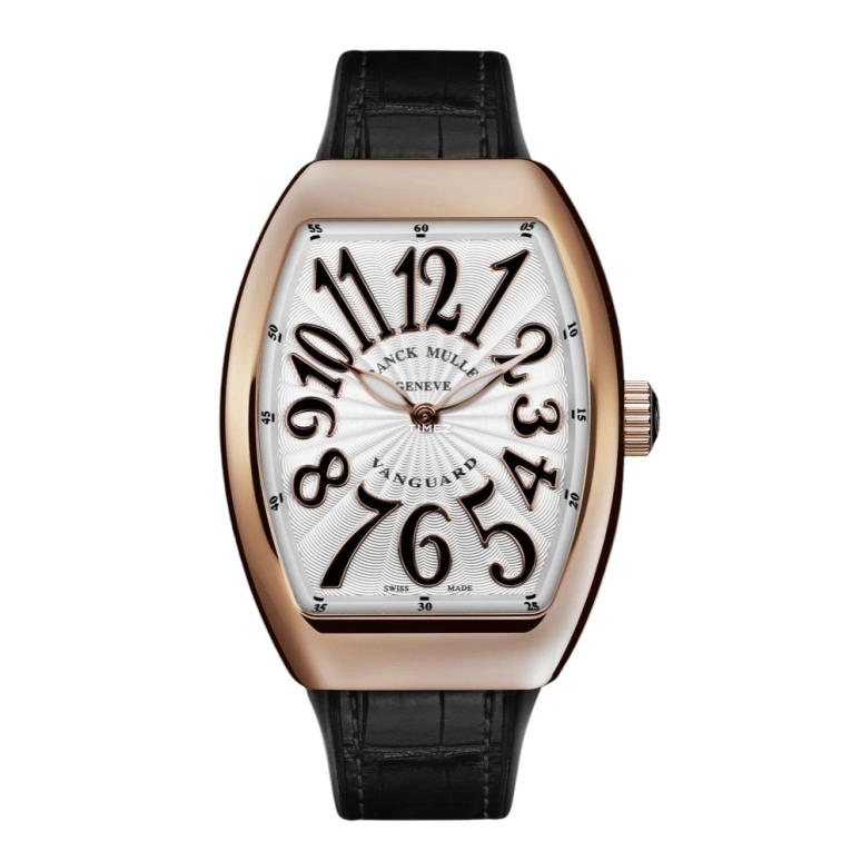 Franck Muller,VANGUARD 32x42.30mm,32x42.30mm,Rose Gold,Silver,Black,Quartz,In-house Caliber,Sapphire,Crystal Glass,V 32 QZ NR 5N
