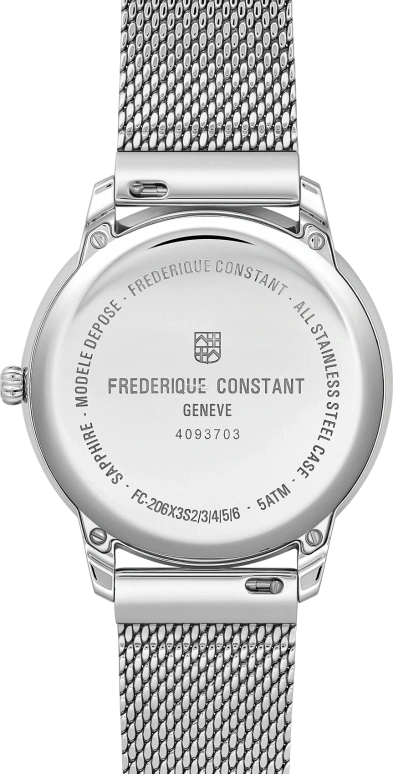 Frederique Constant,Classics 37mm,37mm,Stainless Steel,Blue,Quartz,Moonphase,In-house Caliber,FC,FC-206N3S6B