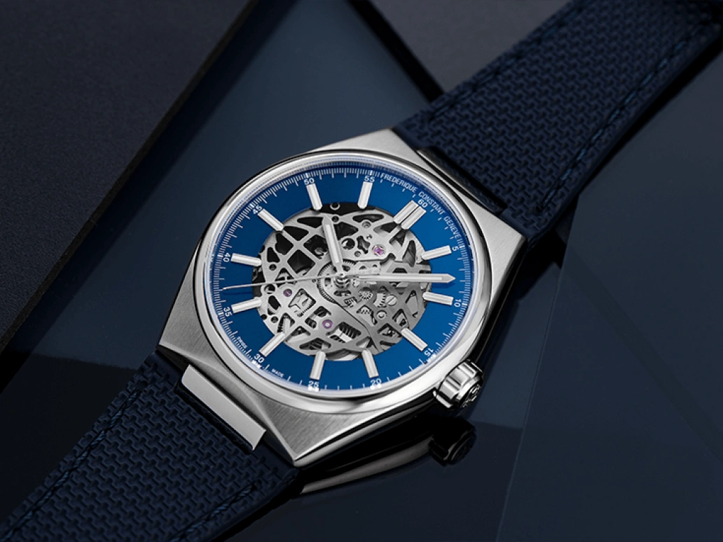 Frederique Constant,Highlife 41mm,41mm,Stainless Steel,Blue,Silver,Skeleton,In-house Caliber,Sapphire,Crystal Glass,Round,FC,FC-310NSKT4NH6B