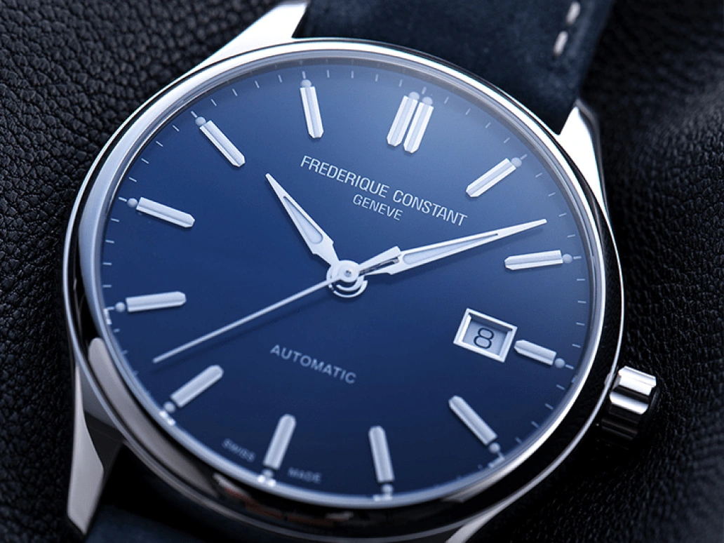 Frederique Constant,Classics 40mm,40mm,Stainless Steel,Blue,Automatic,38hours,In-house Caliber,FC,FC-303NN5B6