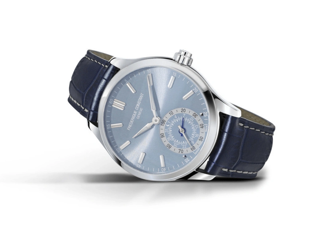 Frederique Constant,Horological Smartwatch 42mm,42mm,Stainless Steel,Blue,Quartz,In-house Caliber,Sapphire,Crystal Glass,FC,FC-285LNS5B6
