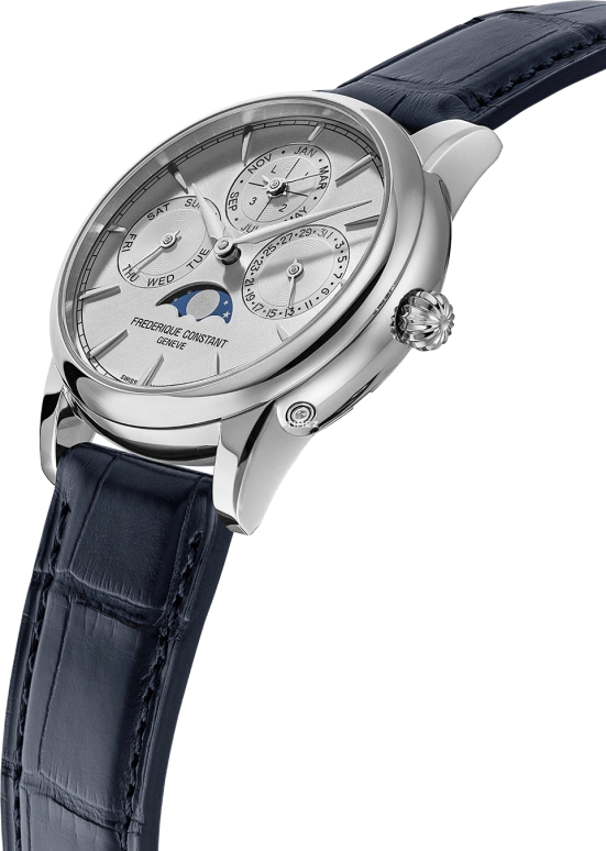 Frederique Constant,Manufacture 40mm,40mm,Stainless Steel,Silver,Automatic,Moonphase,Perpetual Calendar,Leap Year,Month,72hours,In-house Caliber,FC,FC-776S3H6