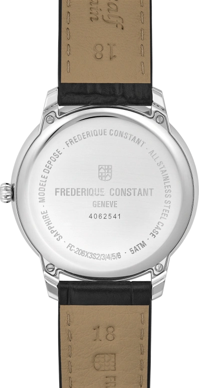 Frederique Constant,Classics 37mm,37mm,Stainless Steel,Black,Quartz,Moonphase,In-house Caliber,FC,FC-206B3S6