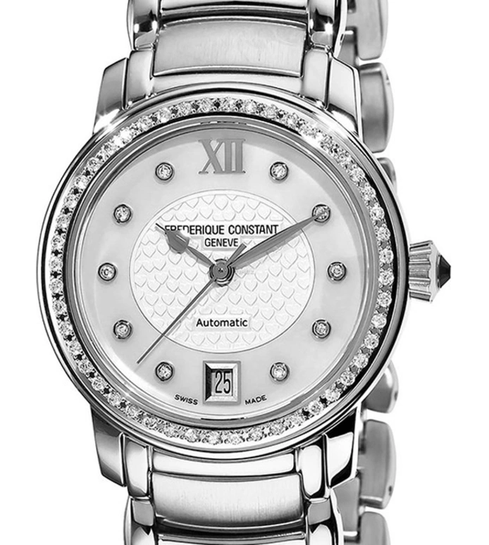 Frederique Constant,Classics 31mm,31mm,Stainless Steel,White,Quartz,Day,In-house Caliber,FC,FC-220WHD2ERD6B
