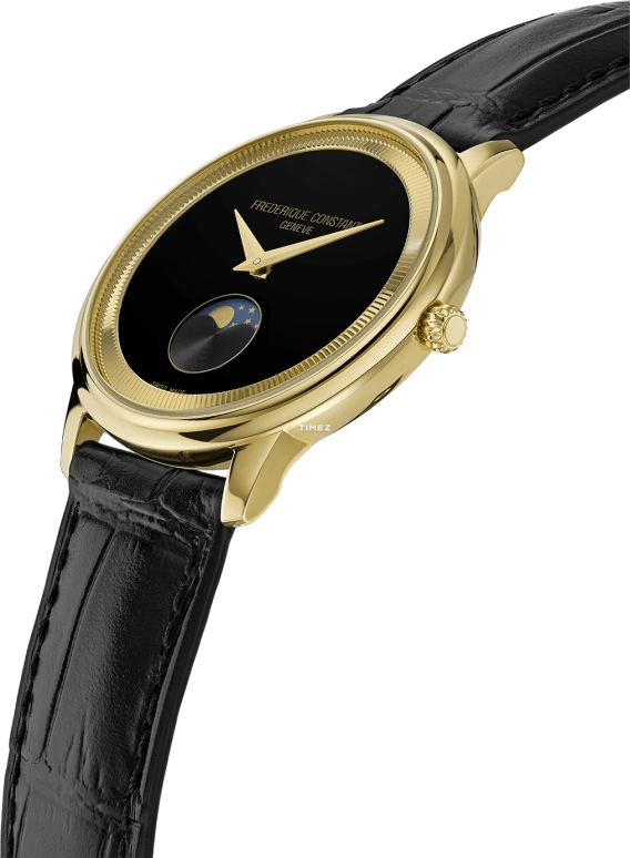 Frederique Constant,Classics 37mm,37mm,Stainless Steel,Black,Quartz,Moonphase,In-house Caliber,FC,FC-206B3S5