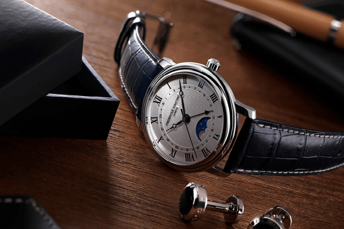 Frederique Constant,Classics 40mm,40mm,Stainless Steel,Silver,In-house Caliber,Sapphire,Crystal Glass,Round,FC,FC-360M4P6B2