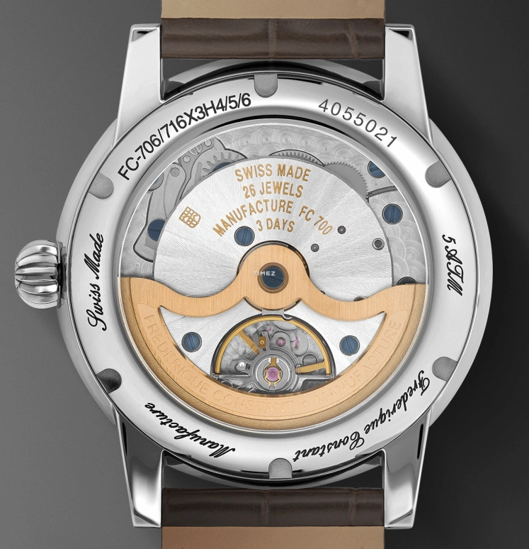 Frederique Constant,Manufacture 40mm,40mm,Stainless Steel,Brown,Automatic,Day,Round,FC,FC-706SAL3H6