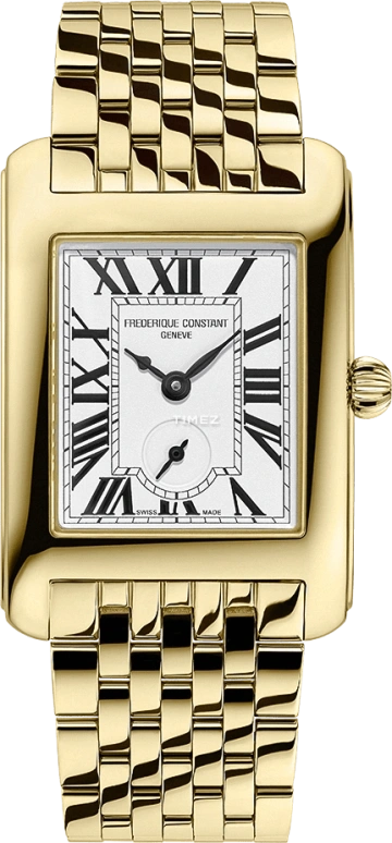 Frederique Constant,Classics 36x25.50mm,36x25.50mm,Stainless Steel,White,Quartz,In-house Caliber,Sapphire,Crystal Glass,FC,FC-235S2C5B