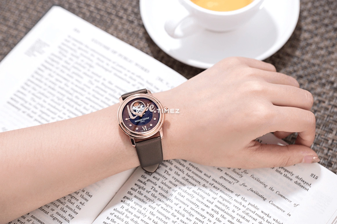Frederique Constant,Ladies Automatic 35mm,35mm,Stainless Steel,Coffee,Brown,Automatic,In-house Caliber,Sapphire,Crystal Glass,FC,FC-310CLHB2P4
