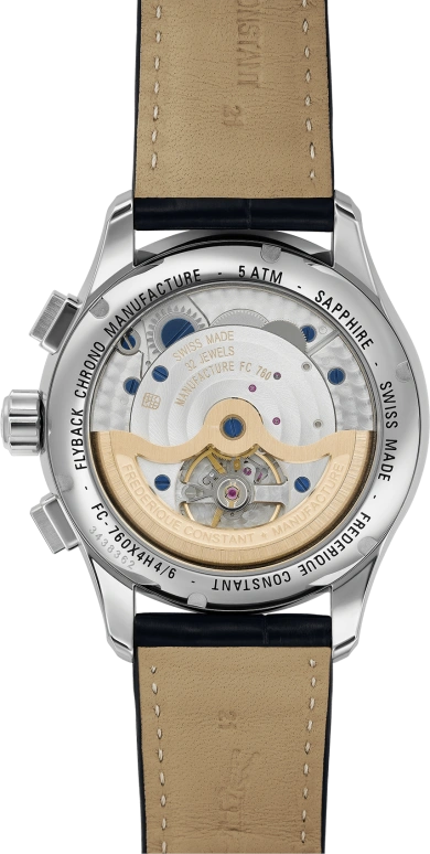 Frederique Constant,Manufacture 42mm,42mm,Stainless Steel,Blue,In-house Caliber,Sapphire,Crystal Glass,FC,FC-760NS4H6