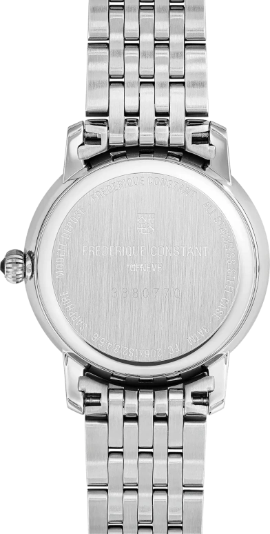 Frederique Constant,Classics 30mm,30mm,Stainless Steel,Black,Quartz,Moonphase,Sapphire,Crystal Glass,FC,FC-206MPBD1S6B