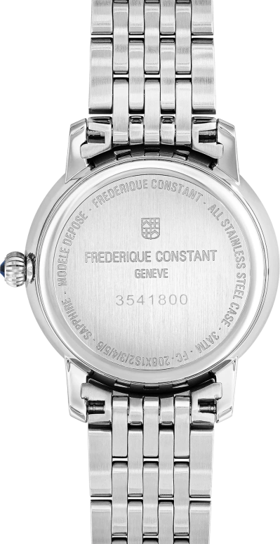 Frederique Constant,Slim Line 30mm,30mm,Stainless Steel,White,In-house Caliber,Sapphire,Crystal Glass,FC,FC-206MPWD1SD6B