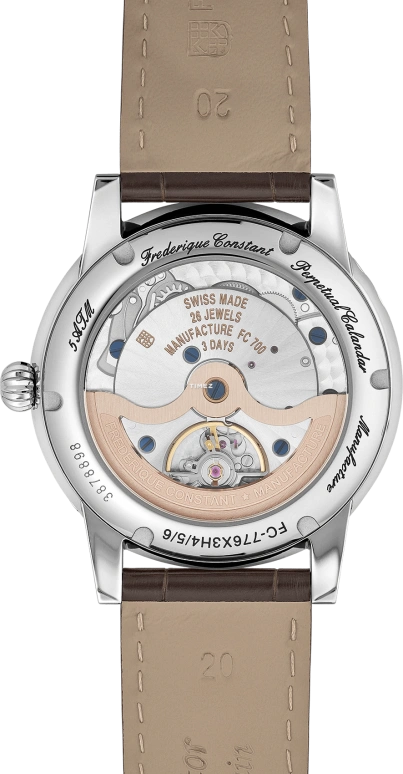 Frederique Constant,Classics 40mm,40mm,Stainless Steel,Salmon,Automatic,Moonphase,Perpetual Calendar,Month,Date,72hours,In-house Caliber,FC,FC-776SAL3H6