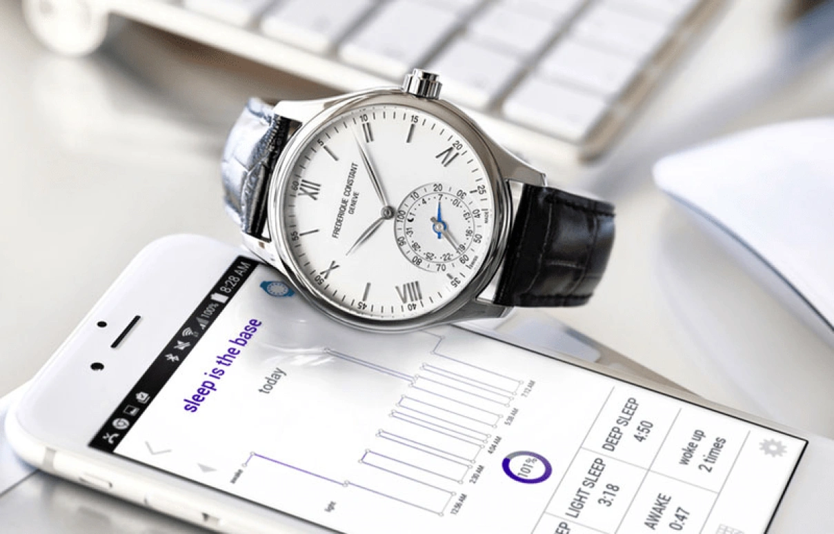Frederique Constant,Horological Smartwatch 42mm,42mm,Stainless Steel,Silver,Quartz,Date,In-house Caliber,FC,FC-285S5B6