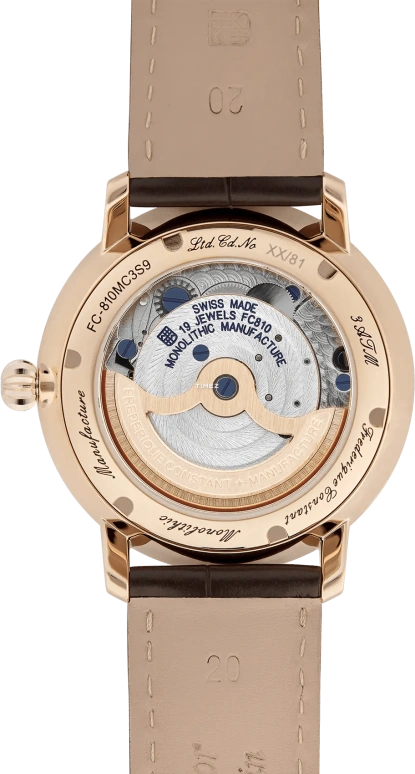 Frederique Constant,Slim Line 40mm,40mm,Rose Gold,Silver,Automatic,Day,Sapphire,Crystal Glass,FC,FC-810MC3S9