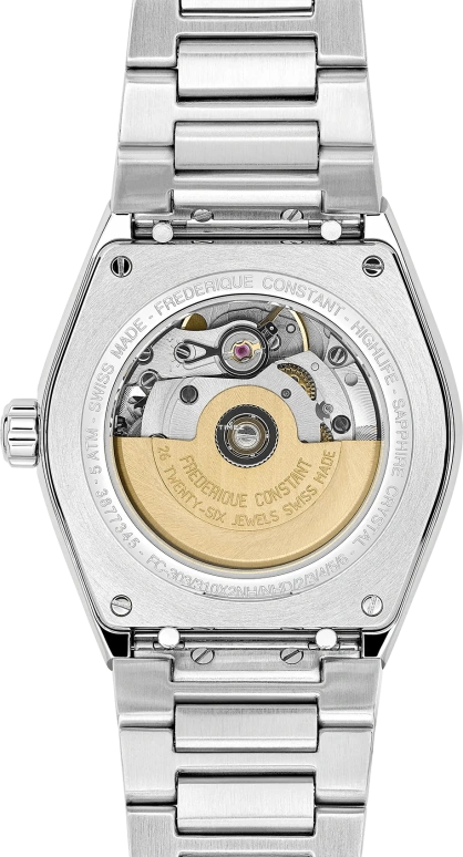 Frederique Constant,Other 34mm,34mm,Stainless Steel,White,Automatic,Day,Sapphire,Crystal Glass,FC,FC-303MPW2NH6B
