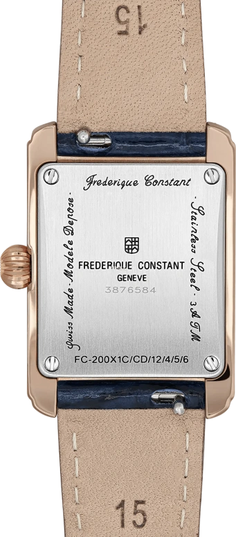 Frederique Constant,Classics 23x21mm,23x21mm,Stainless Steel,Silver,Quartz,Sapphire,Crystal Glass,Square,FC,FC-200MCDC14