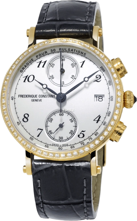 Frederique Constant,Classics 34mm,34mm,Stainless Steel,White,In-house Caliber,Sapphire,Crystal Glass,Diamonds,FC,FC-291A2RD5