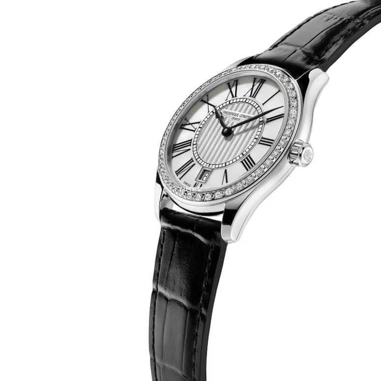 Frederique Constant,Classics 36mm,36mm,Stainless Steel,Silver White,Quartz,Day,In-house Caliber,FC,FC-220MPW3BD26