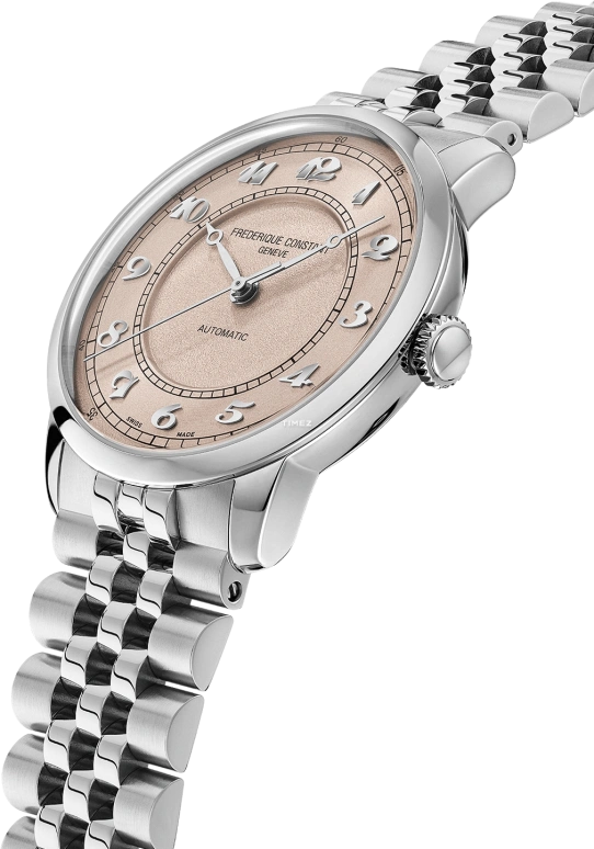 Frederique Constant,Classics 38mm,38mm,Stainless Steel,Salmon,Automatic,38hours,In-house Caliber,FC,FC-301SAL3B6B