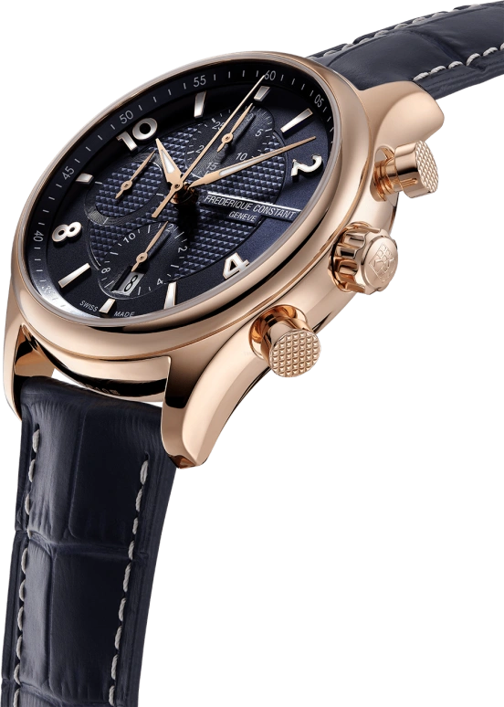 Frederique Constant,Runabout 42mm,42mm,Rose Gold,Blue,In-house Caliber,Sapphire,Crystal Glass,Rose,FC,FC-392RMN5B4