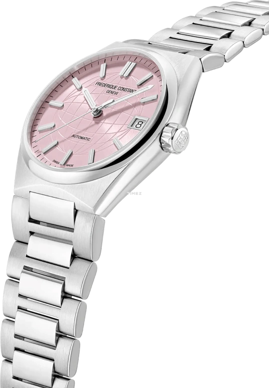 Frederique Constant,Other 34mm,34mm,Stainless Steel,Pink,Automatic,Day,Sapphire,Crystal Glass,FC,FC-303LP2NH6B