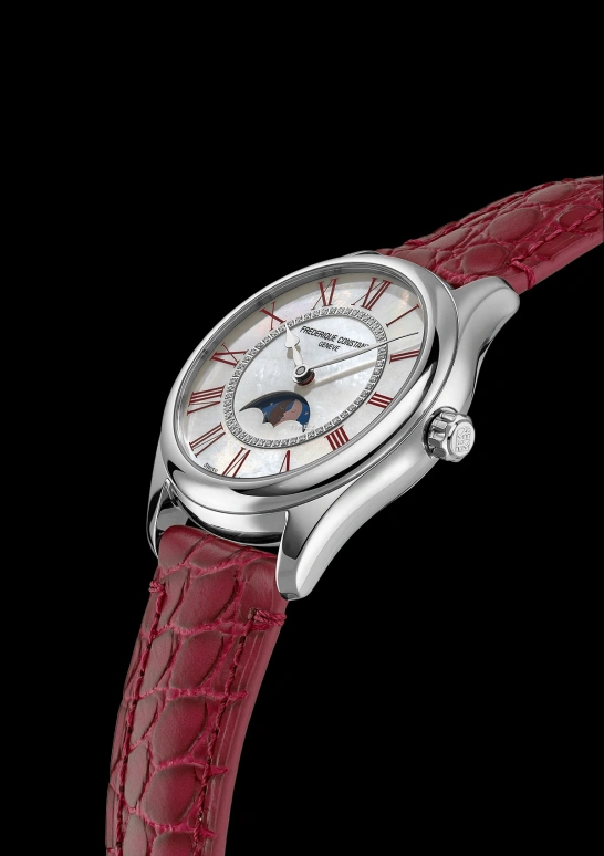 Frederique Constant,Classics 36mm,36mm,Stainless Steel,White,Automatic,Moonphase,Round,FC,FC-331MPWRD3B6