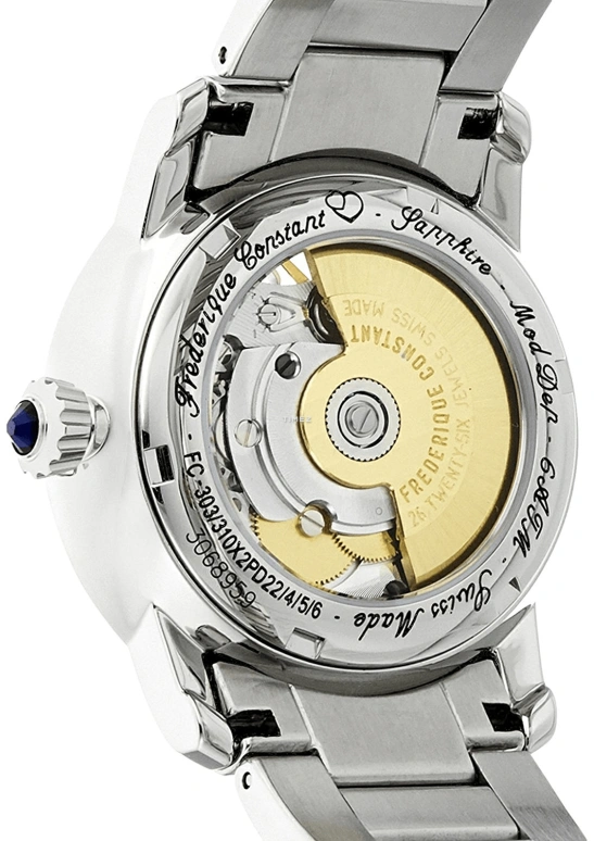 Frederique Constant,Ladies Automatic 34mm,34mm,Stainless Steel,Rose,Silver White,Automatic,In-house Caliber,Sapphire,Crystal Glass,FC,FC-310HBAD2PD6B