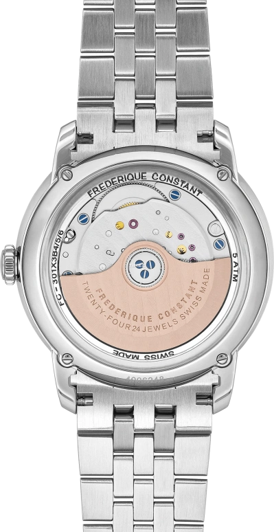 Frederique Constant,Classics 38mm,38mm,Stainless Steel,Salmon,Automatic,38hours,In-house Caliber,FC,FC-301SAL3B6B