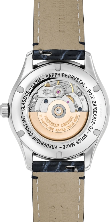 Frederique Constant,Ladies Automatic 36mm,36mm,Stainless Steel,Blue,In-house Caliber,Sapphire,Crystal Glass,FC,FC-318MPN3B6