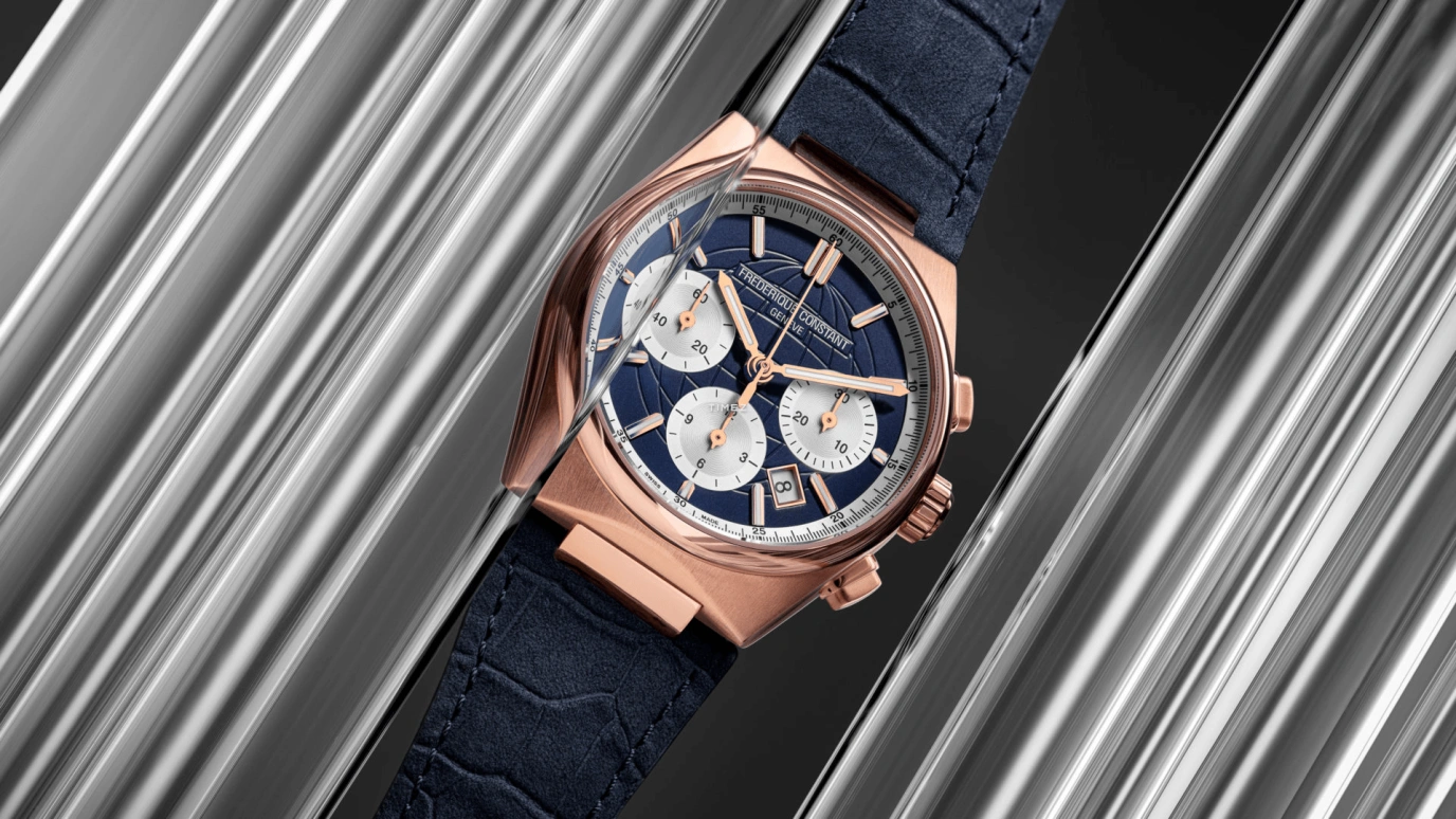 Frederique Constant,Highlife 41mm,41mm,Stainless Steel,Blue,Silver,Automatic,Chronograph,Day,FC,FC-391NS4NH4