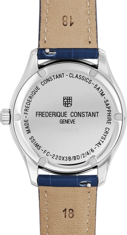 Frederique Constant,Classics 36mm,36mm,Stainless Steel,Silver,In-house Caliber,Sapphire,Crystal Glass,FC,FC-220MS3B6