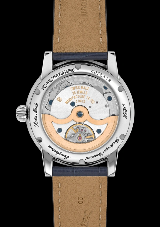 Frederique Constant,Manufacture 40mm,40mm,Stainless Steel,Blue,Automatic,Moonphase,Day,FC,FC-716N3H6