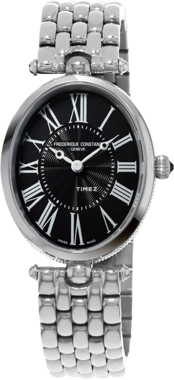 Frederique Constant,Classics 30x25mm,30x25mm,Stainless Steel,White,Black,In-house Caliber,Sapphire,Crystal Glass,FC,FC-200MPB2V6B